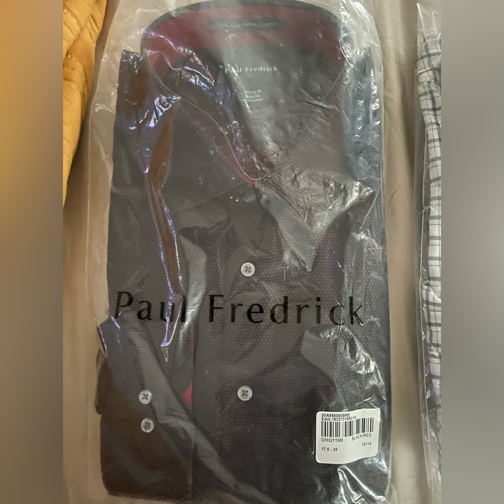 Lot of 3 Paul Fredrick mens button down collared casual/dress shirts